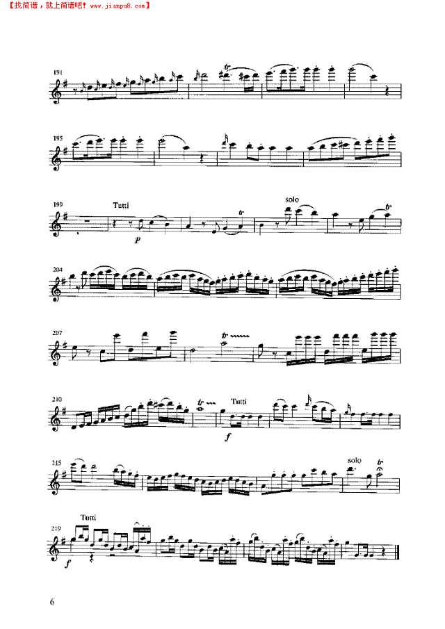 G大调协奏曲第一乐章其他曲谱