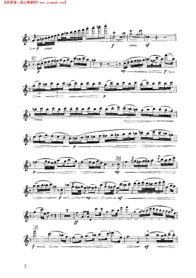 F大调浪漫曲其他曲谱