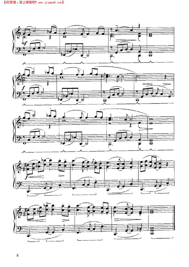 选自《现代风格钢琴小品》钢琴谱