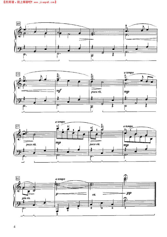 抒情瞬间钢琴谱