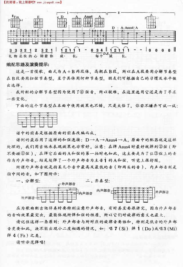 生日礼物—林志颖(最动听的)吉他谱