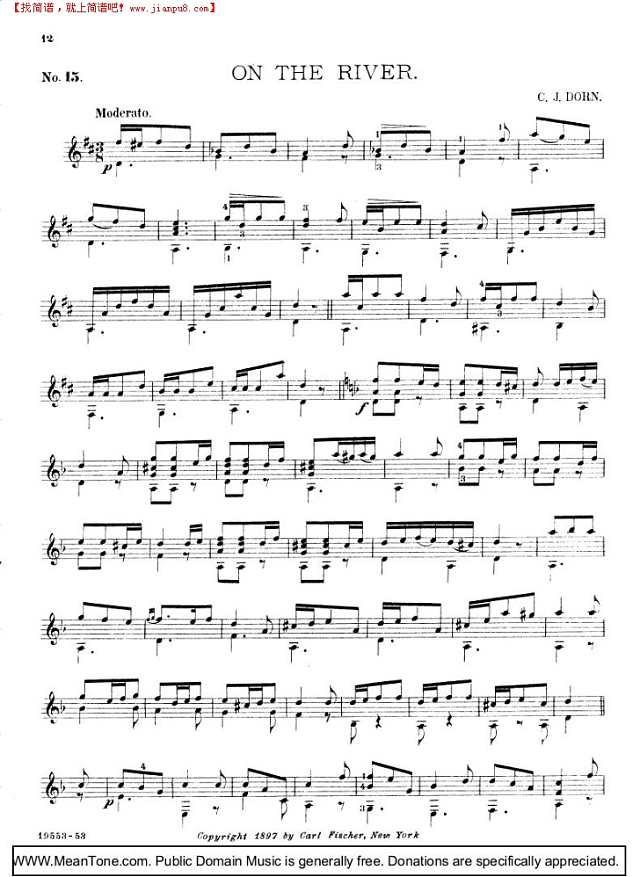 On The River钢琴谱