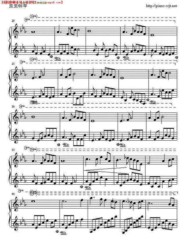 莫失莫忘_女声风铃钢琴谱