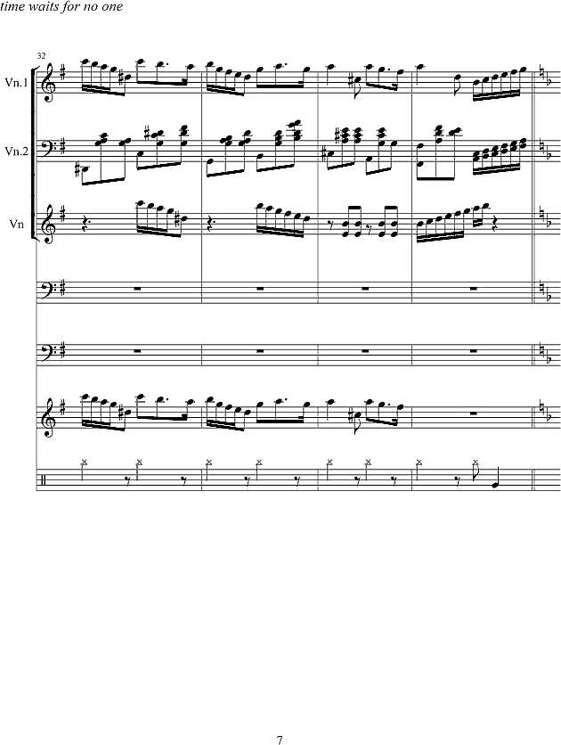 旋转的时间钢琴谱