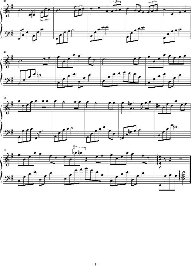 画皮-唯美插曲合集钢琴谱