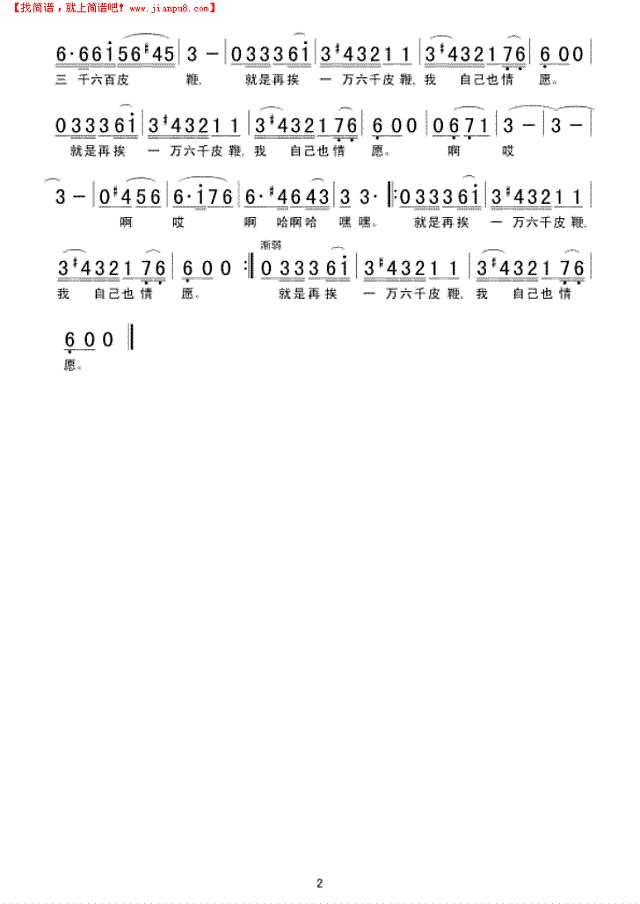 达坂城的姑娘简谱