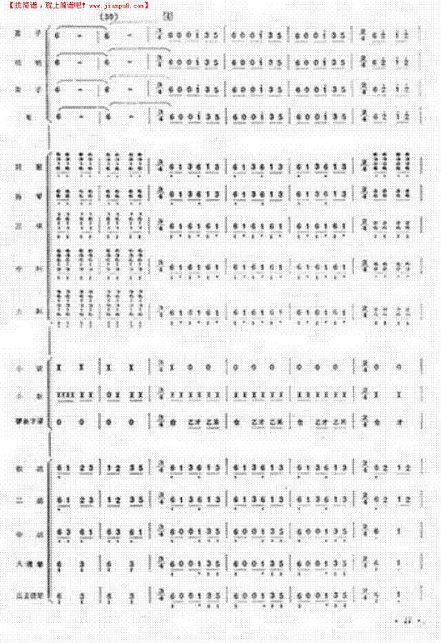 丰收凯歌(民乐合奏)简谱