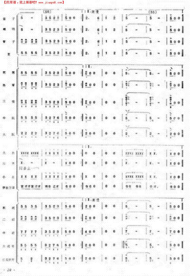 丰收凯歌(民乐合奏)简谱