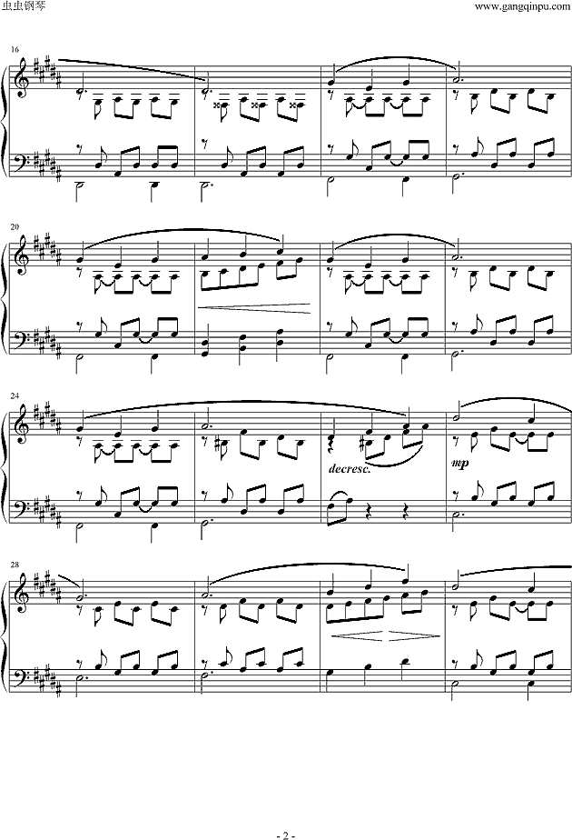 鸽子回旋舞钢琴谱