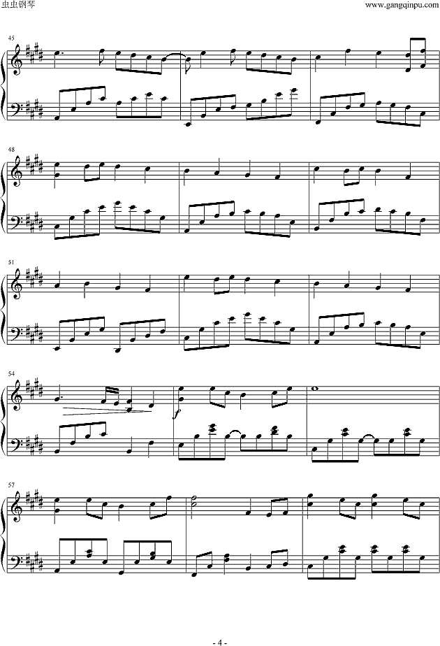 但愿人长久（纯钢简易版）钢琴谱