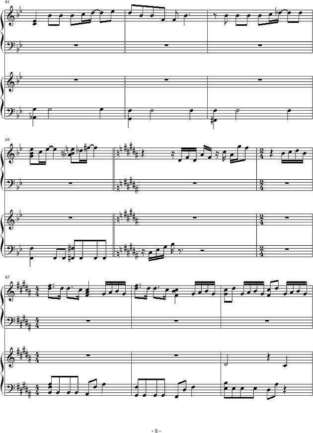 チェリッシュ_Cherish_(piano)钢琴谱