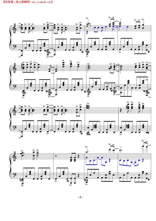 绯色之空钢琴谱