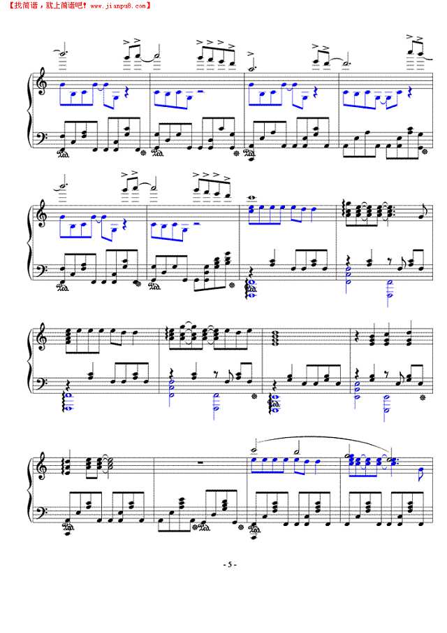 绯色之空钢琴谱