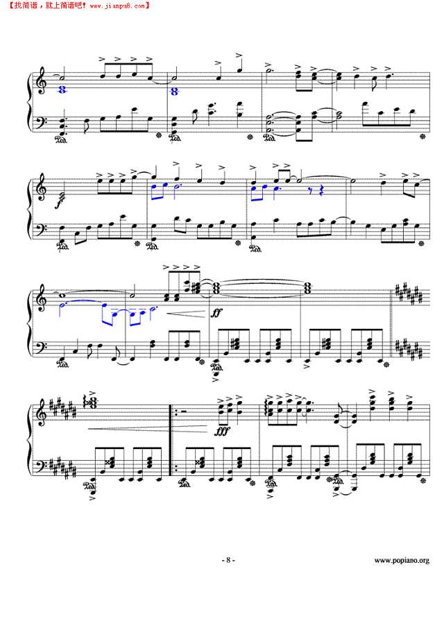 绯色之空钢琴谱