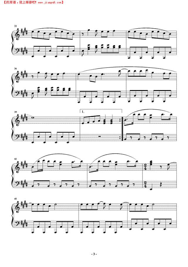 樱桃小丸子钢琴谱