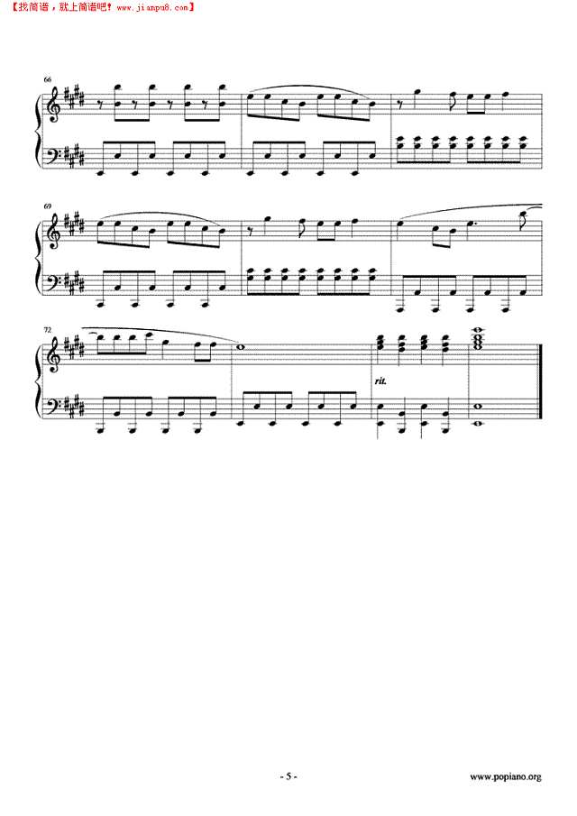 樱桃小丸子钢琴谱