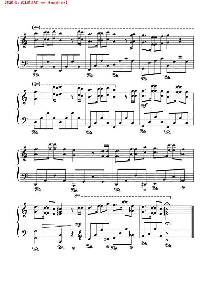 痛断肝肠钢琴谱