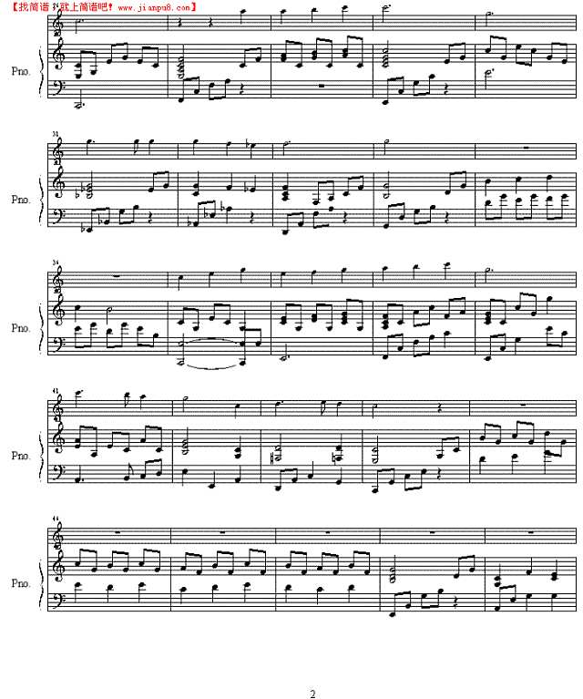 yoru no uta钢琴谱