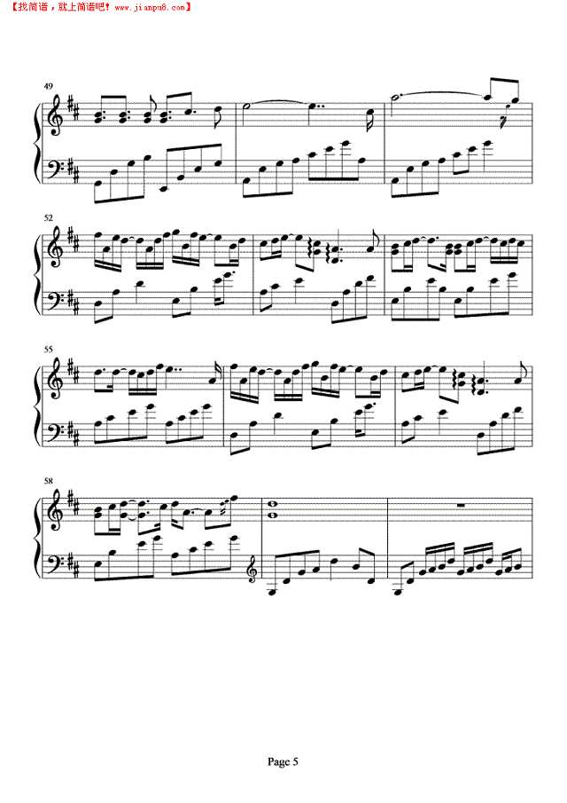 walking with you钢琴谱