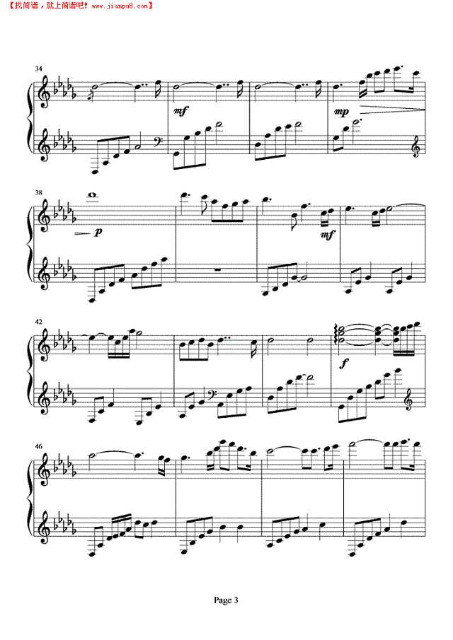 beautiful lady钢琴谱