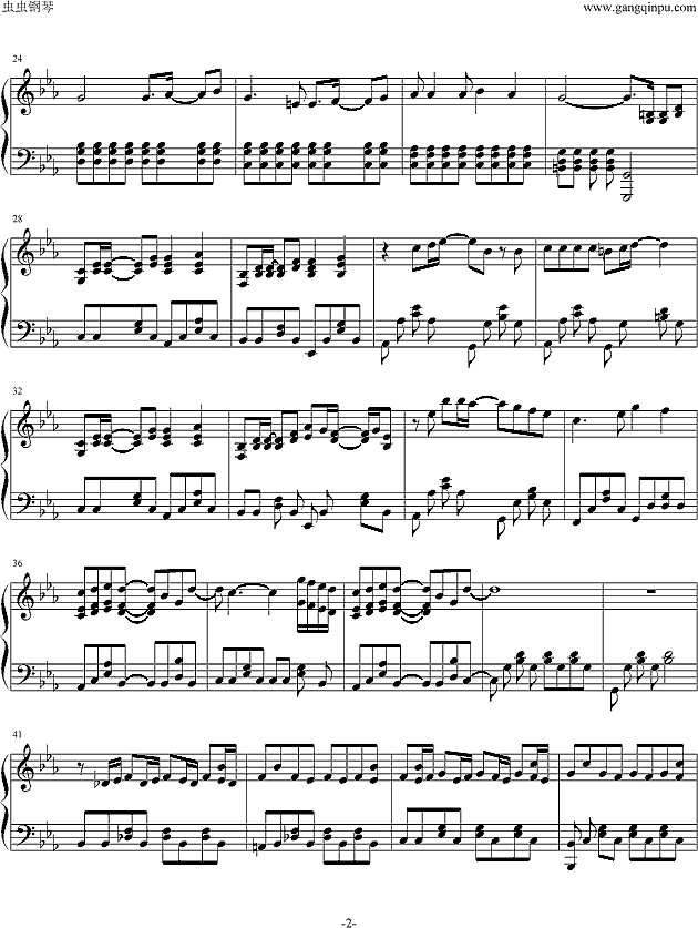 宿命~羊之歌钢琴谱