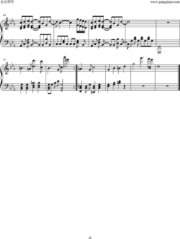 宿命~羊之歌钢琴谱