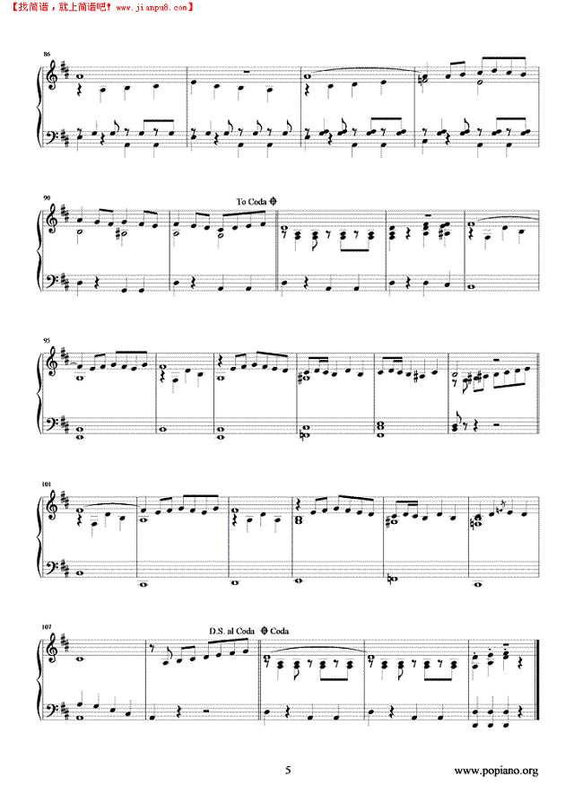 La vita e bella钢琴谱