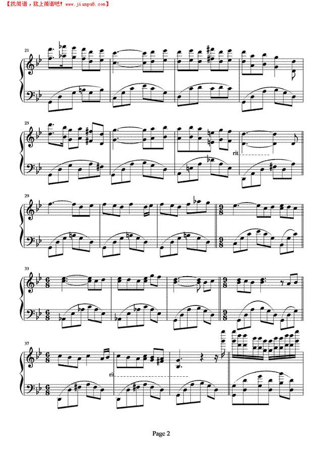 Les Fleurs Sauvage野花钢琴谱