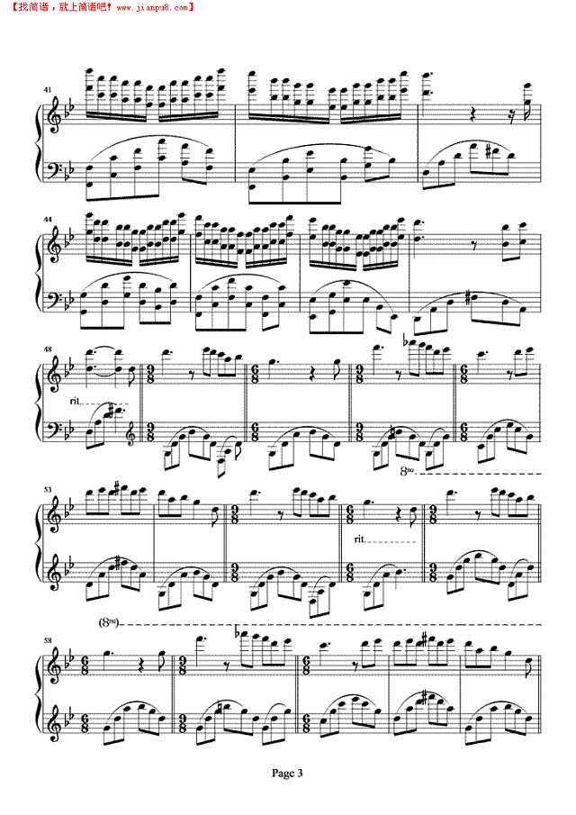 Les Fleurs Sauvage野花钢琴谱