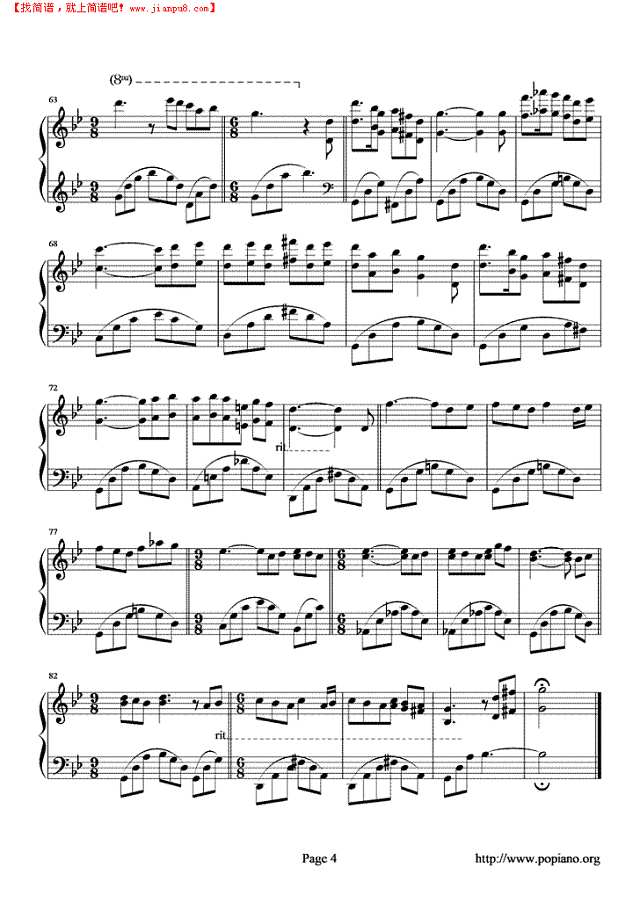 Les Fleurs Sauvage野花钢琴谱