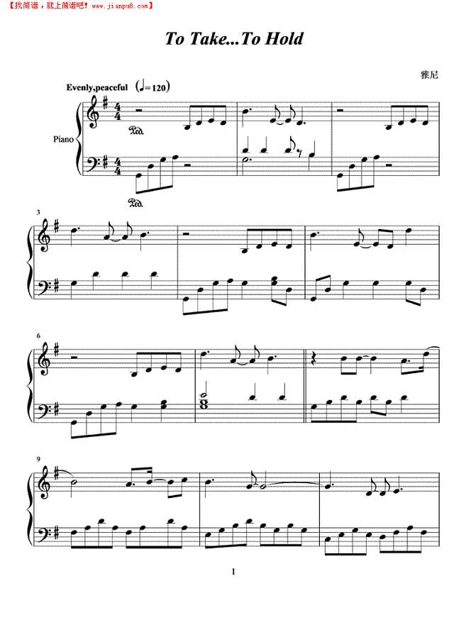 To Take___To Hold钢琴谱