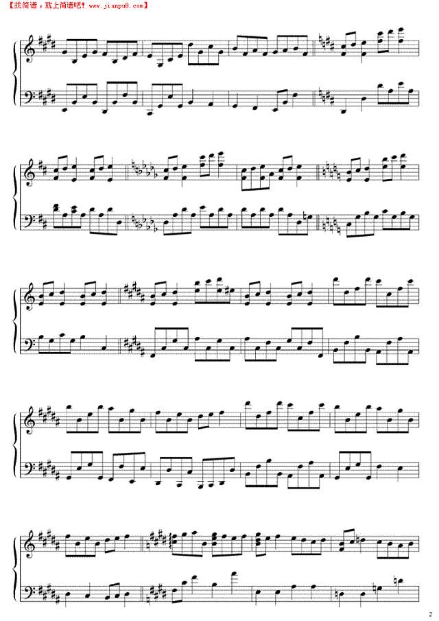 what beautiful stars钢琴谱