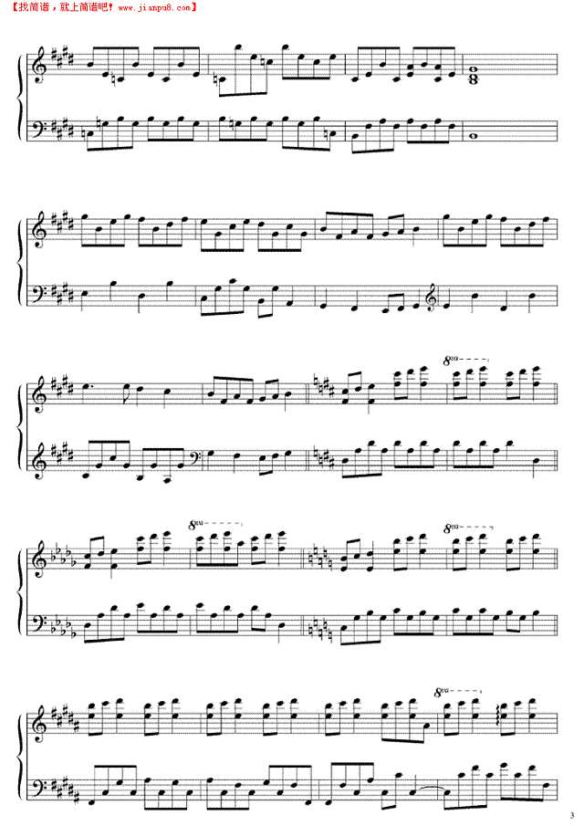 what beautiful stars钢琴谱