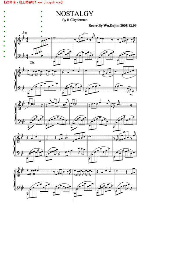 理察克莱德们钢琴谱