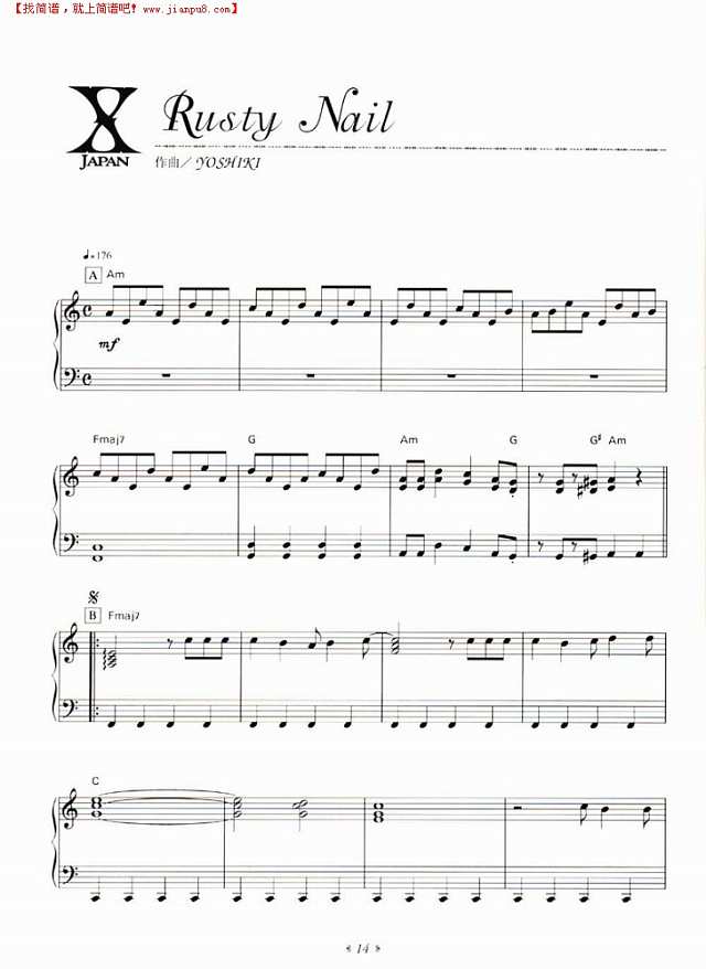 Rusty Nail钢琴谱