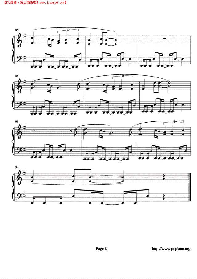 今天你生日钢琴谱