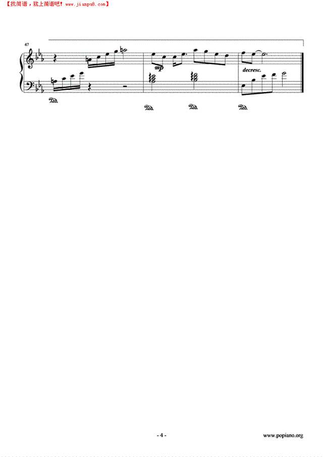 你对我的好钢琴谱