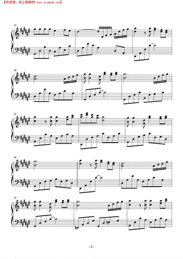 汤潮-狼爱上羊(演奏版)钢琴谱