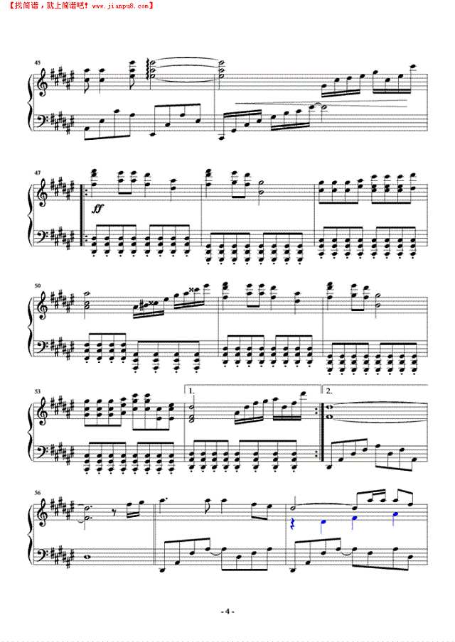 汤潮-狼爱上羊(演奏版)钢琴谱