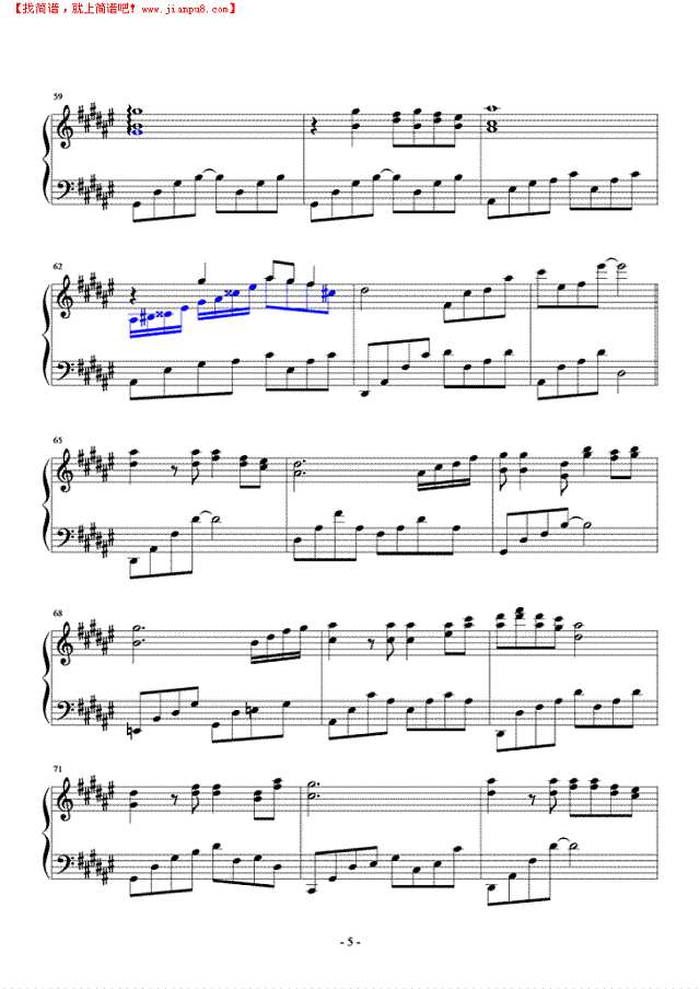 汤潮-狼爱上羊(演奏版)钢琴谱