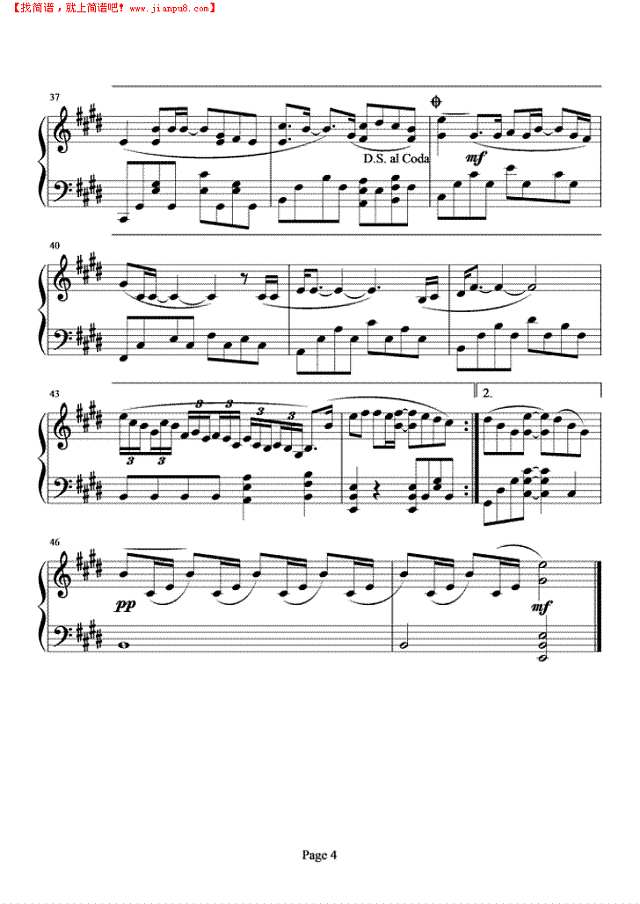 一击即中钢琴谱