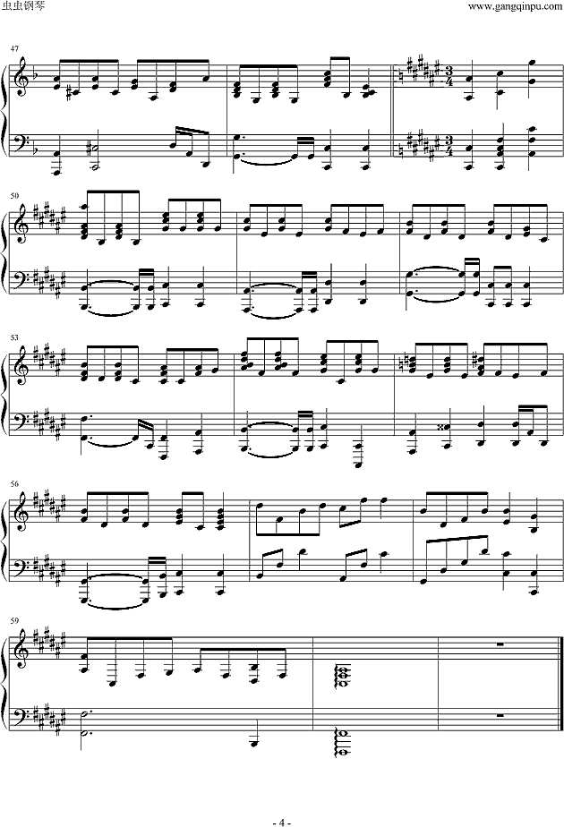 搁浅(原版钢琴伴奏)钢琴谱