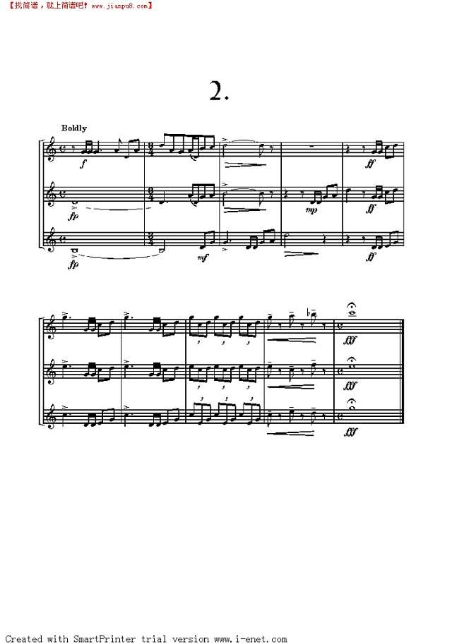 Three Fanfares其他曲谱