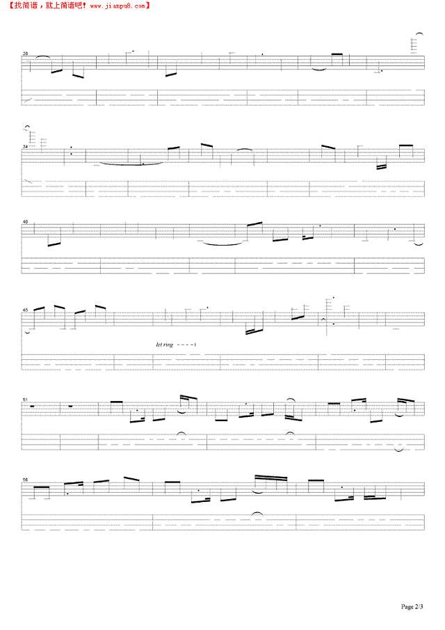 光之翼bass吉他谱