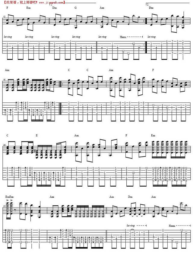 我的中国心-阿涛(吉他曲谱gtp版)吉他谱