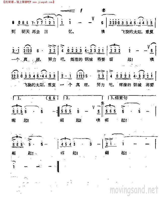 炽热的土地简谱