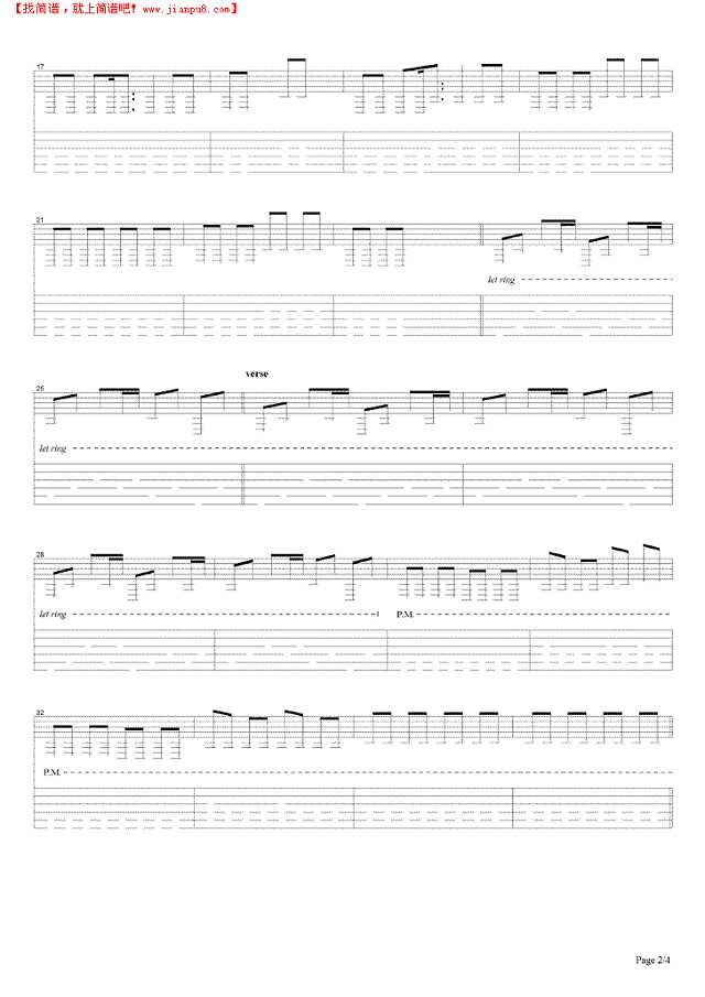 Take Me Away吉他谱