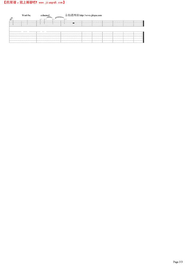 Sing For Absolution吉他谱