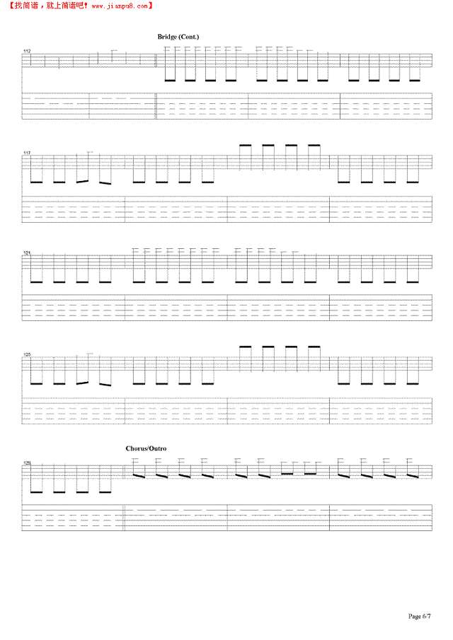 famous_last_words吉他谱