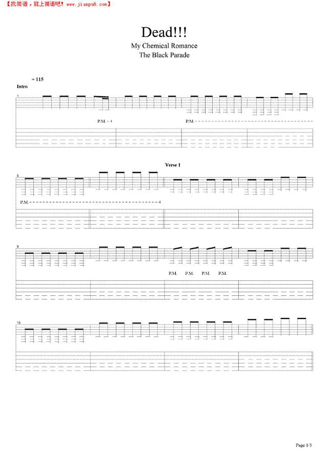Dead!!!吉他谱
